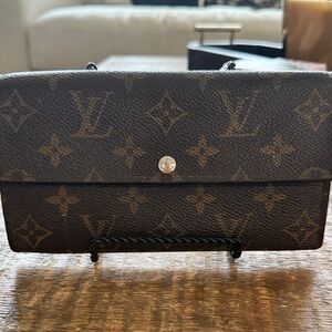 Louis Vuitton Black and Brown Monogram Wallet